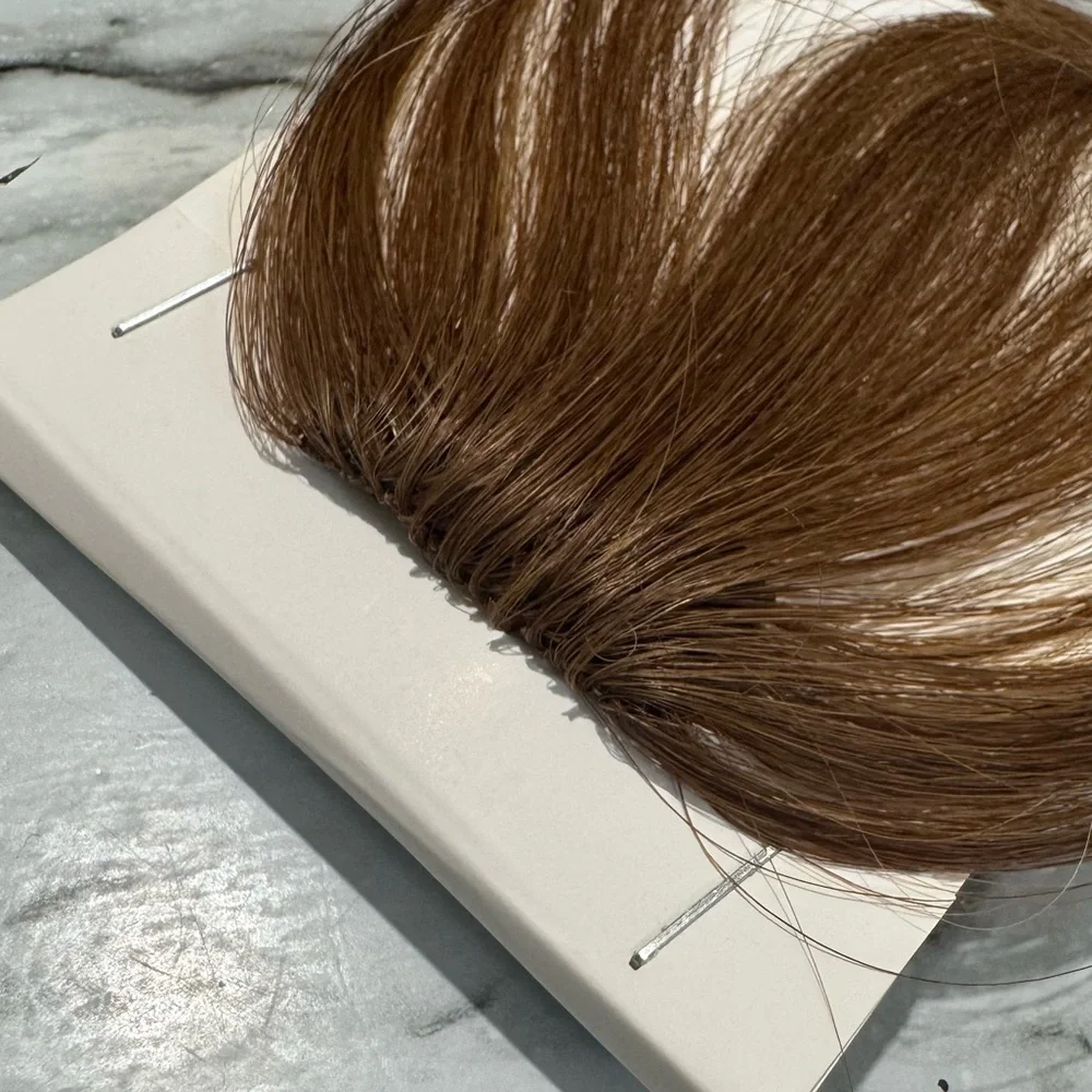 Natural Light Brown 100% Human hair Clip-In Bangs